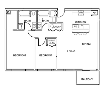 Pleasantview Place apartment 2 bedroom 2 bath