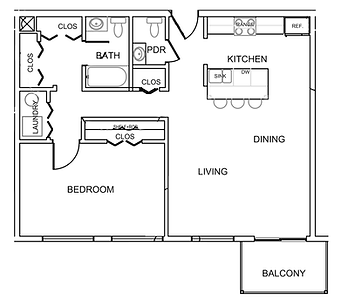 Pleasantview Place apartments1 bedroom 1.5 bath